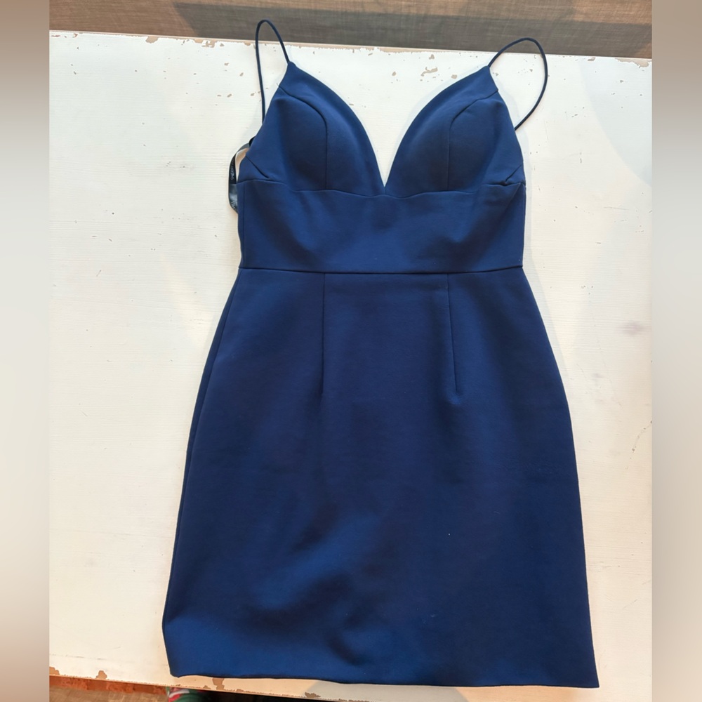 Sherri Hill Navy Homecoming Mini Dress